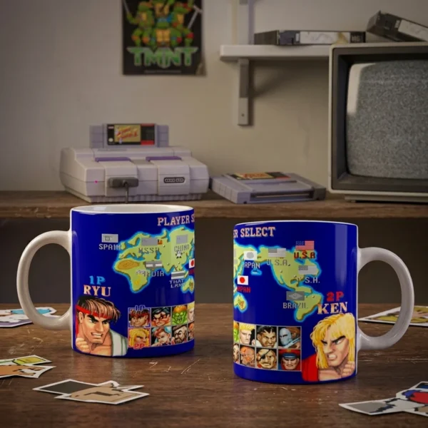 Taza de Café Street Fighter II – Diseño Arcade Retro